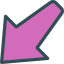 Diagonal arrow icon 64x64