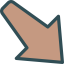 Diagonal arrow icon 64x64