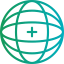 Globe grid icon 64x64
