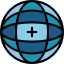 Globe grid icon 64x64