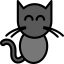 Black cat icon 64x64