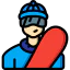 Snowboarder icon 64x64