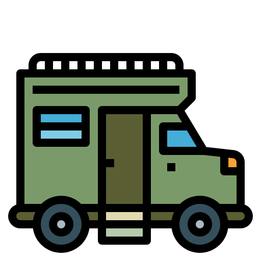 Camper van icon