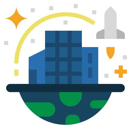 Space colonization icon