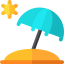 Sun umbrella icon 64x64