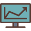 Line graph icon 64x64