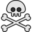 Skull and bones icon 64x64