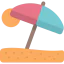 Beach umbrella іконка 64x64