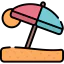 Beach umbrella іконка 64x64