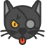Black cat icon 64x64