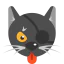Black cat icon 64x64