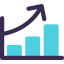 Bar chart icon 64x64