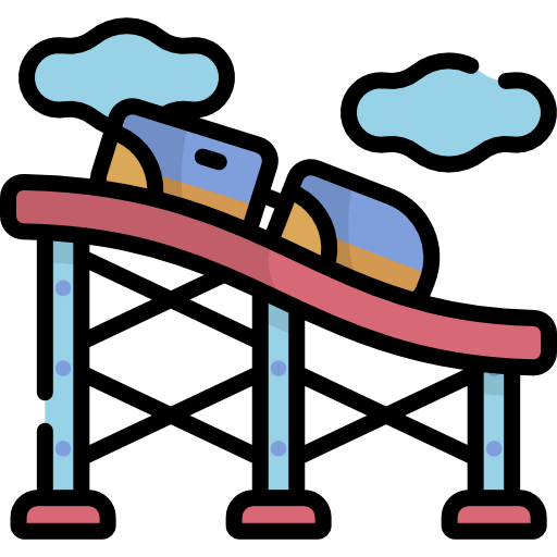 Roller coaster icon