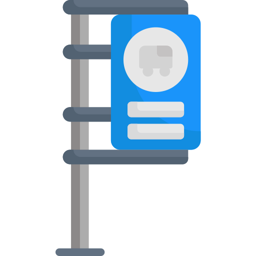 Bus stop icon