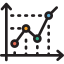 Line chart icon 64x64