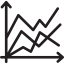 Line chart icon 64x64