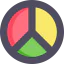 Peace and love icon 64x64
