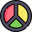 Peace and love icon 64x64