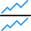 Line chart icon 64x64