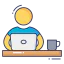 Working at home アイコン 64x64