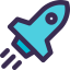 Rocket launch icon 64x64