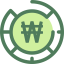 South korean won icon 64x64