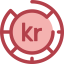 Danish krone icon 64x64