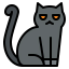 Black cat icon 64x64