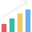 Increasing bar graph ícone 64x64
