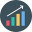Increasing bar graph Ikona 64x64