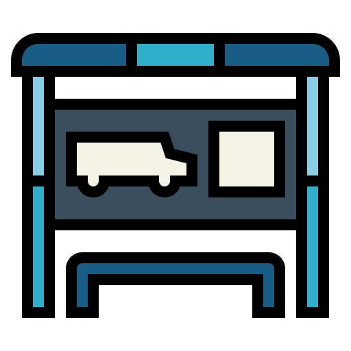 Bus stop icon