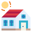 Solar house icon 64x64