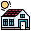 Solar house icon 64x64