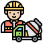 Concrete mixer icon 64x64