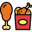 Fried chicken icon 64x64