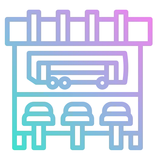 Bus stop icon
