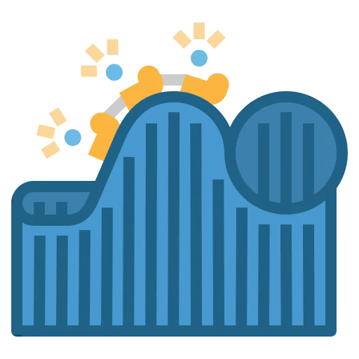 Roller coaster icon