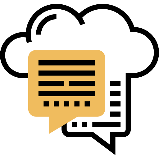 Cloud messaging icon