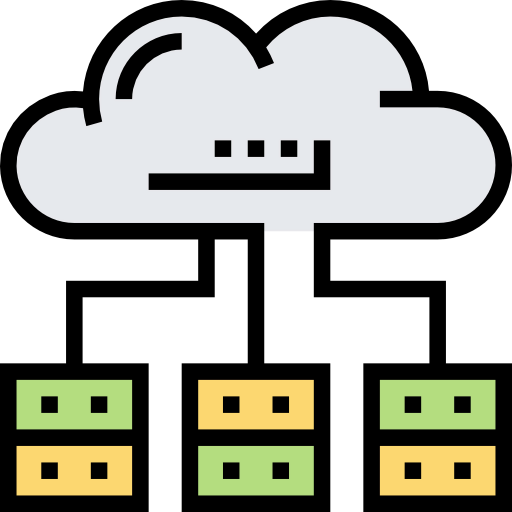 Cloud servers ícono