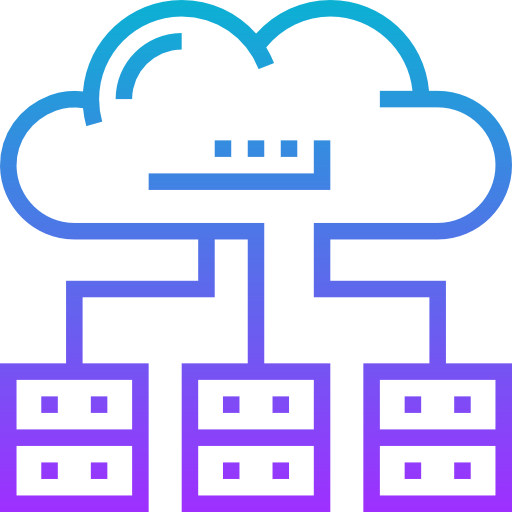 Cloud servers icon