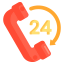 24 hours support icon 64x64