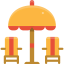 Sun umbrella icon 64x64