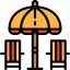 Sun umbrella icon 64x64