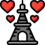 Eiffel tower icon 64x64