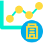 Line chart icon 64x64