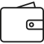 Wallet with bill icon 64x64