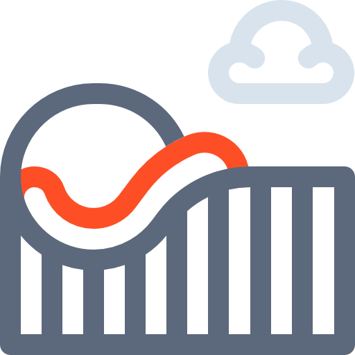 Roller coaster icon