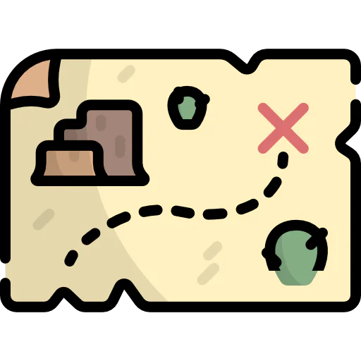 Treasure map icon