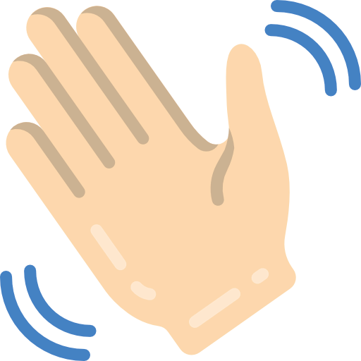 Waving hand icon