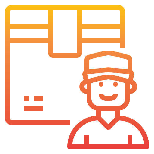 Delivery man icon